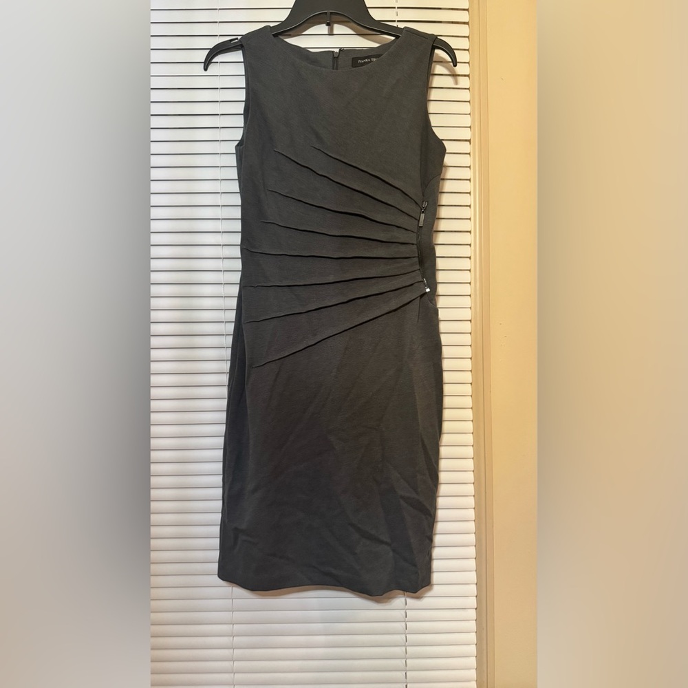 Ivanka Trump Sleeveless Charcoal Dress